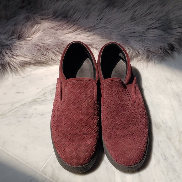 Bottega Veneta Purple Intrecciato Suede Slip-On main image 4